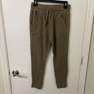 Zara Women's Olive Green Khaki Waffle
Knit Jogger Pants